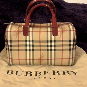 Vintage Burberry Haymarket check satchel